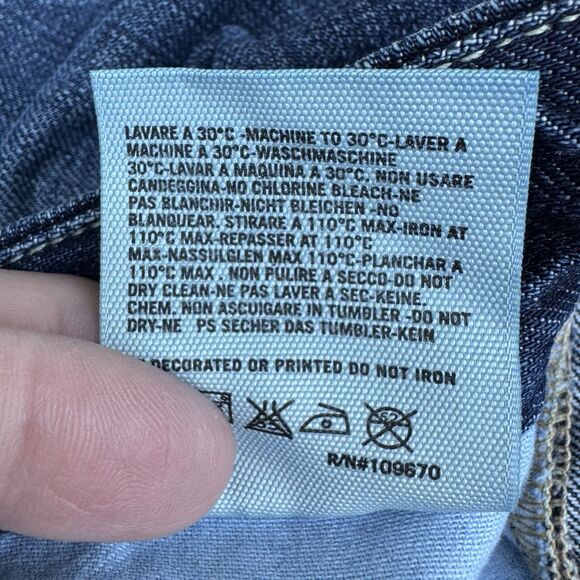 Citizens Of Humanity Baggy Wide Leg Dark Crop Jeans Size 31 Y2K Grunge Punk 90s - Picture 8 of 9